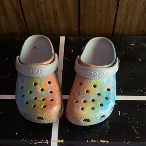 Rainbow crocs